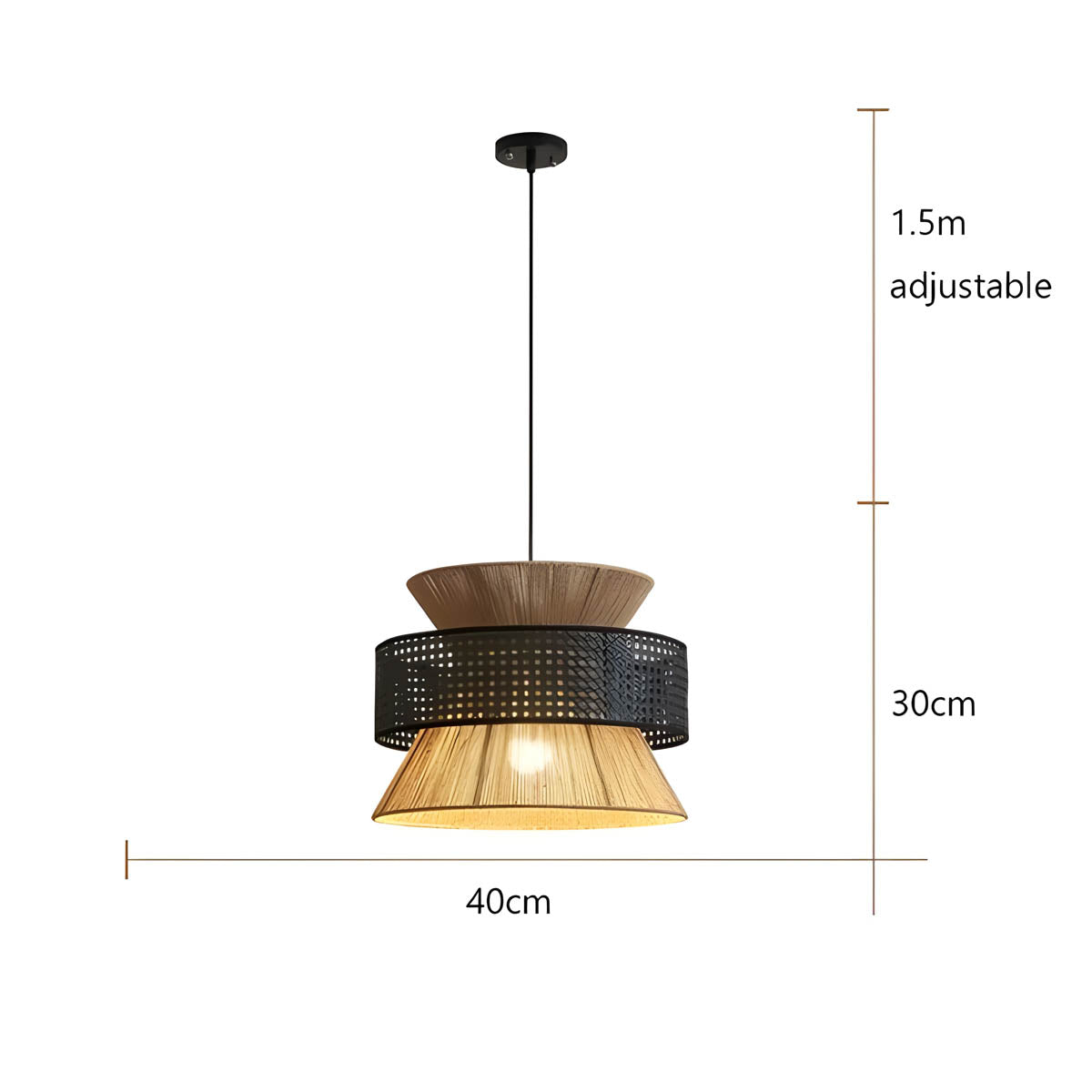 Bayberry Reach Rattan Pendant Light — gallery image 16