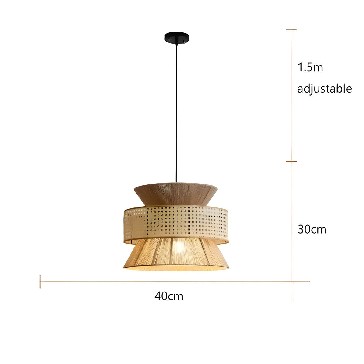 Bayberry Reach Rattan Pendant Light — gallery image 13