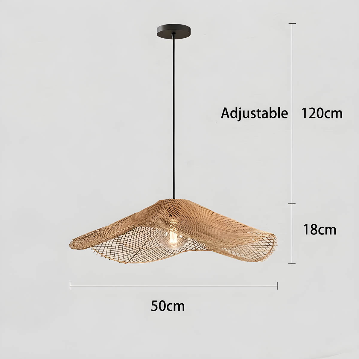 Laurelwood Reach Rattan Chandelier — gallery image 7