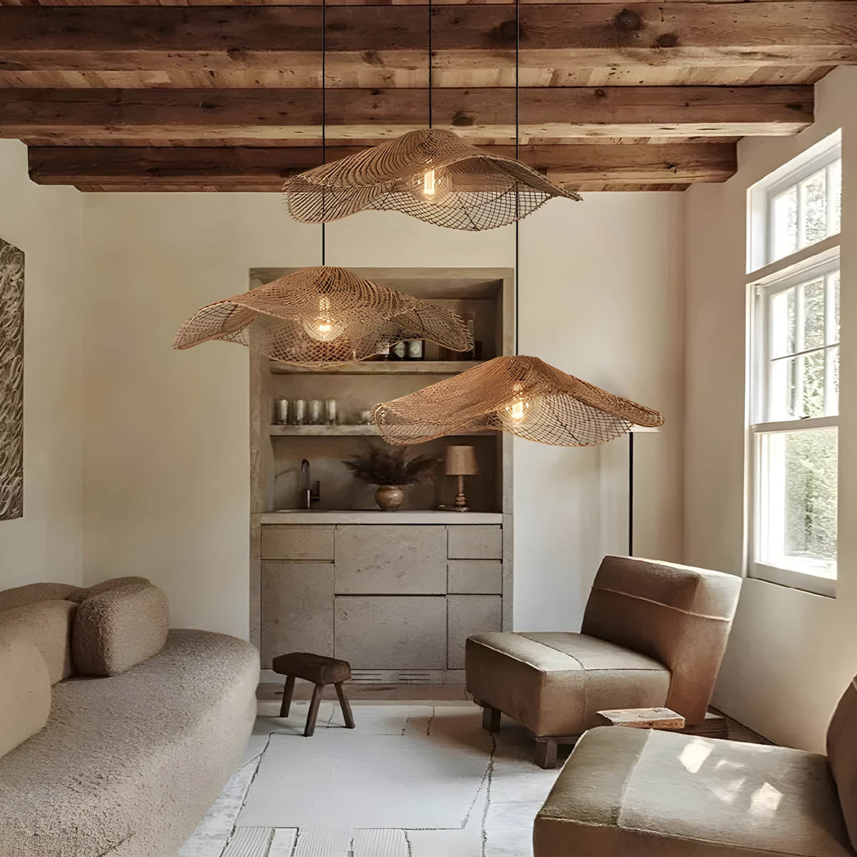Laurelwood Reach Rattan Chandelier — gallery image 5