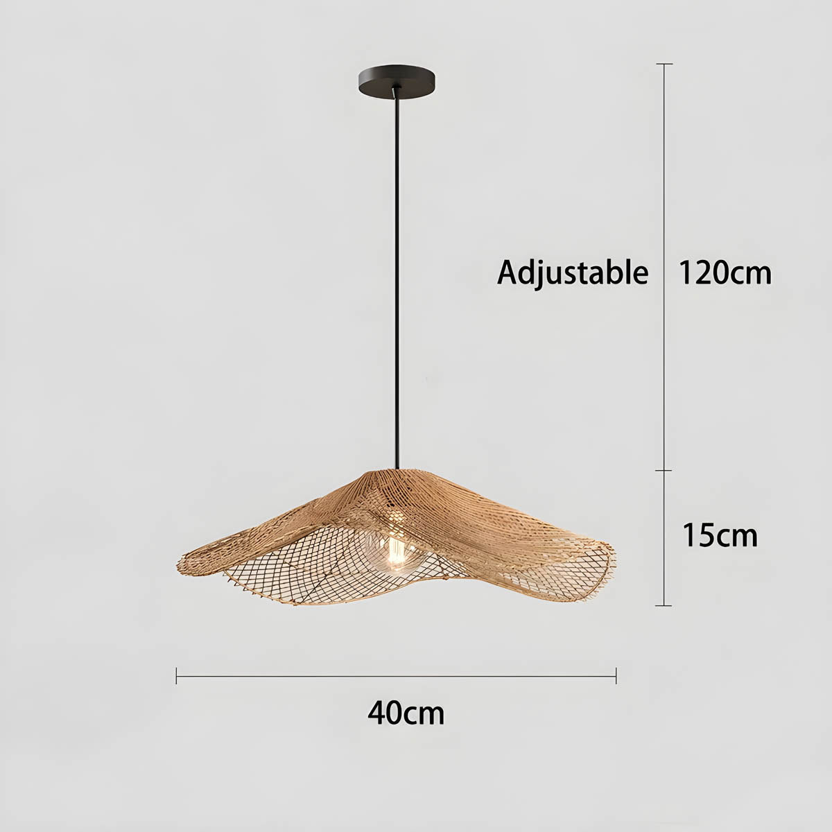 Laurelwood Reach Rattan Chandelier — gallery image 6