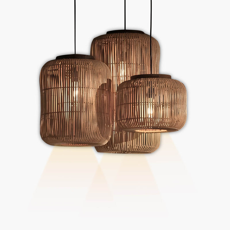 Redfern Reach Bamboo Lantern Chandelier — gallery image 1