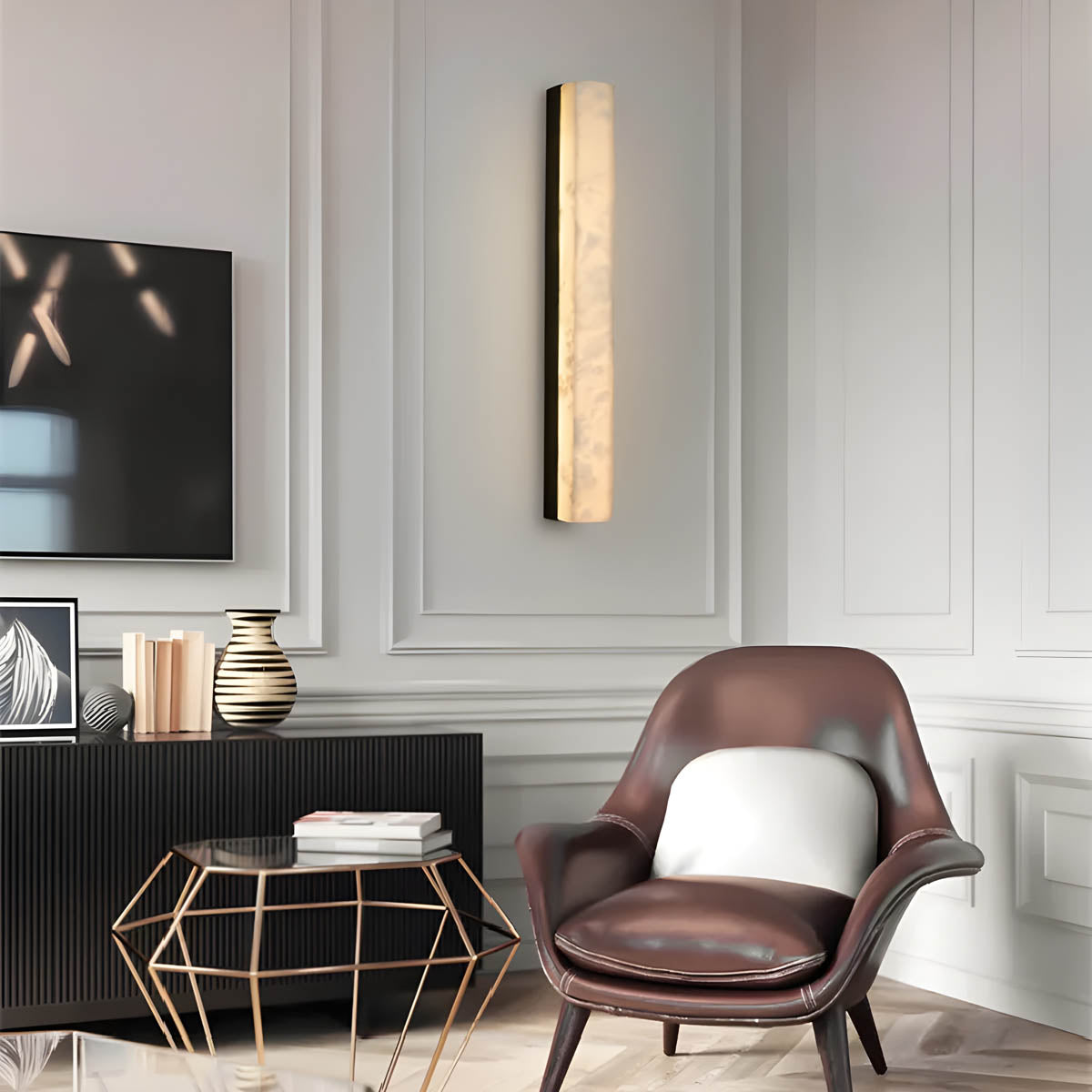 Riverton Reach Marble Wall Sconce — gallery image 2