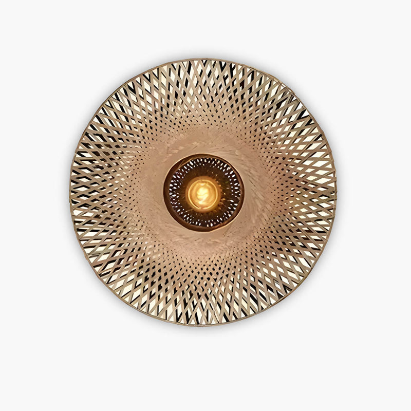 Alderwood Reach Rattan Wall Sconce — gallery image 1