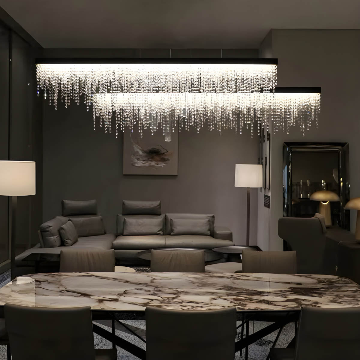 Briarley Reach Crystal Ceiling Light — gallery image 5