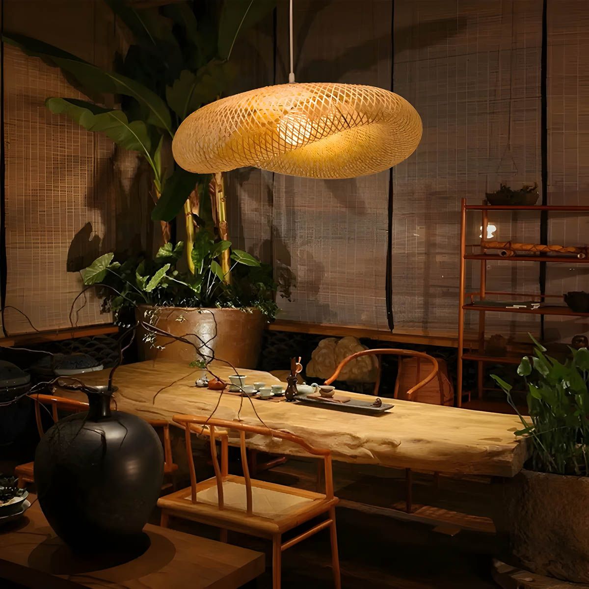 Norwood Reach Bamboo Chandelier — gallery image 3