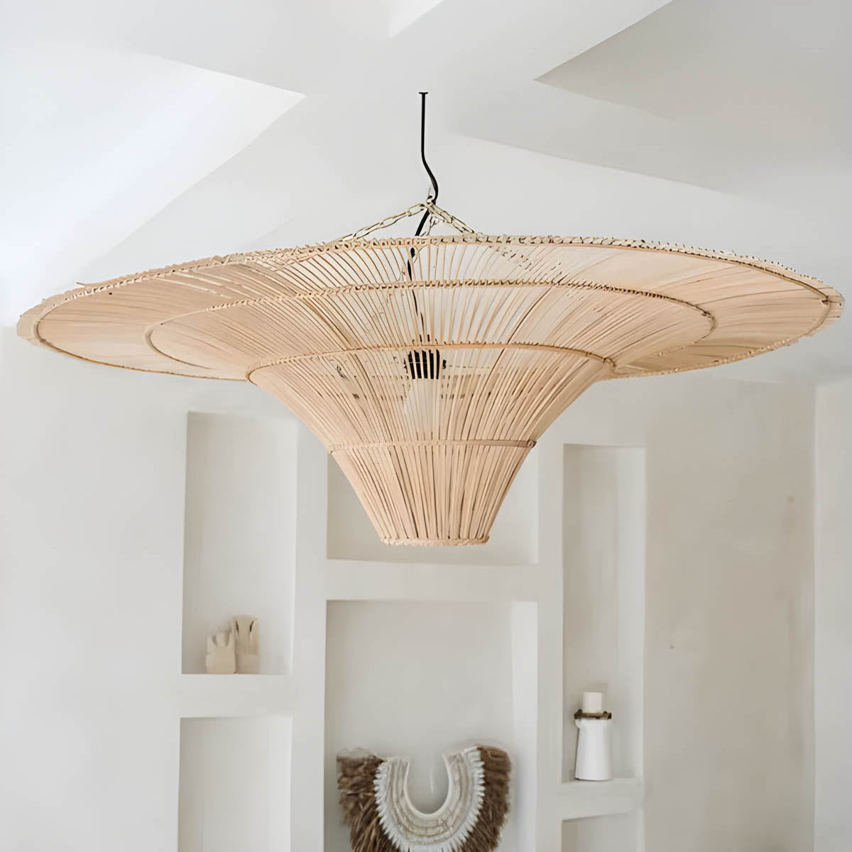 Wickham Reach Rattan Chandelier — gallery image 11