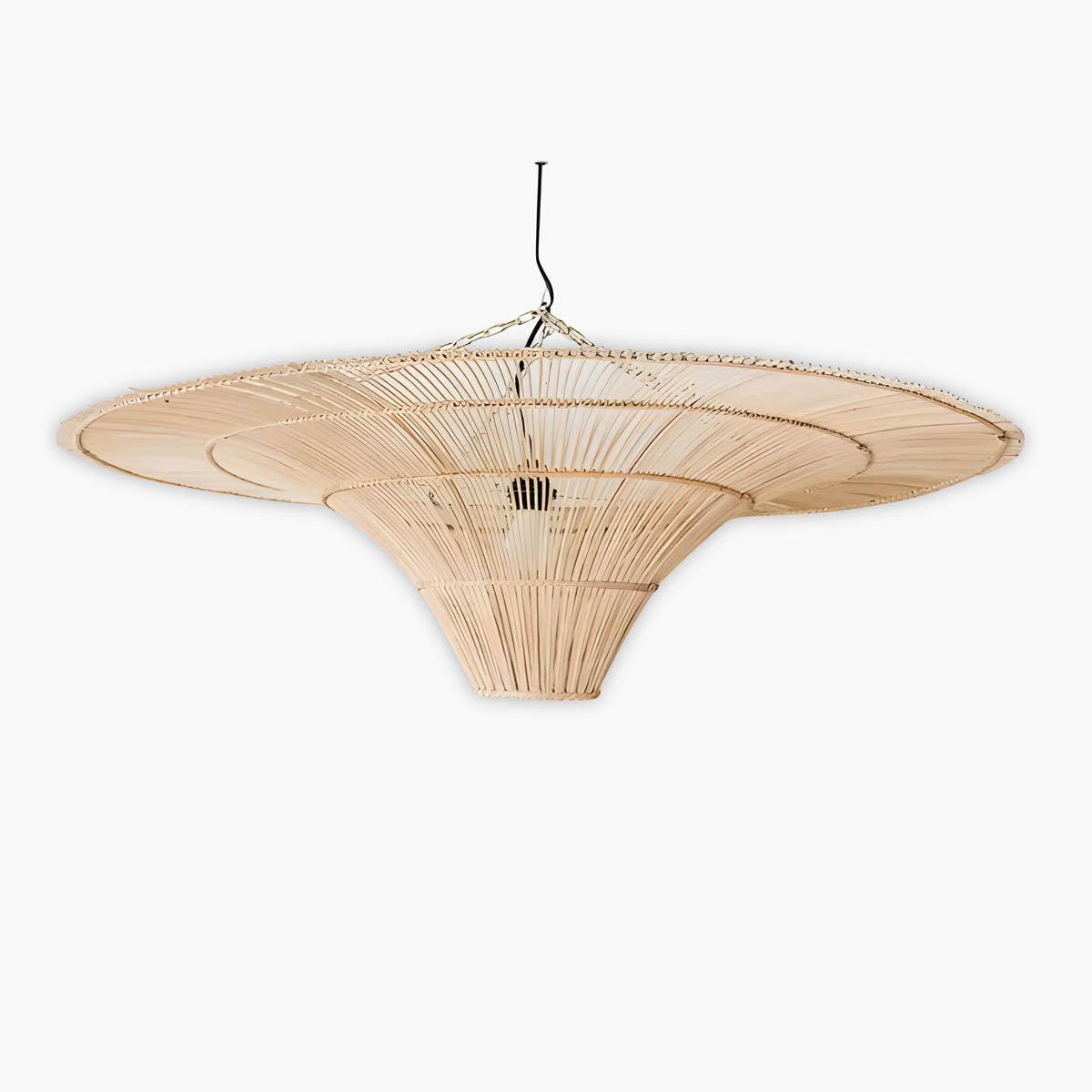 Wickham Reach Rattan Chandelier — gallery image 1