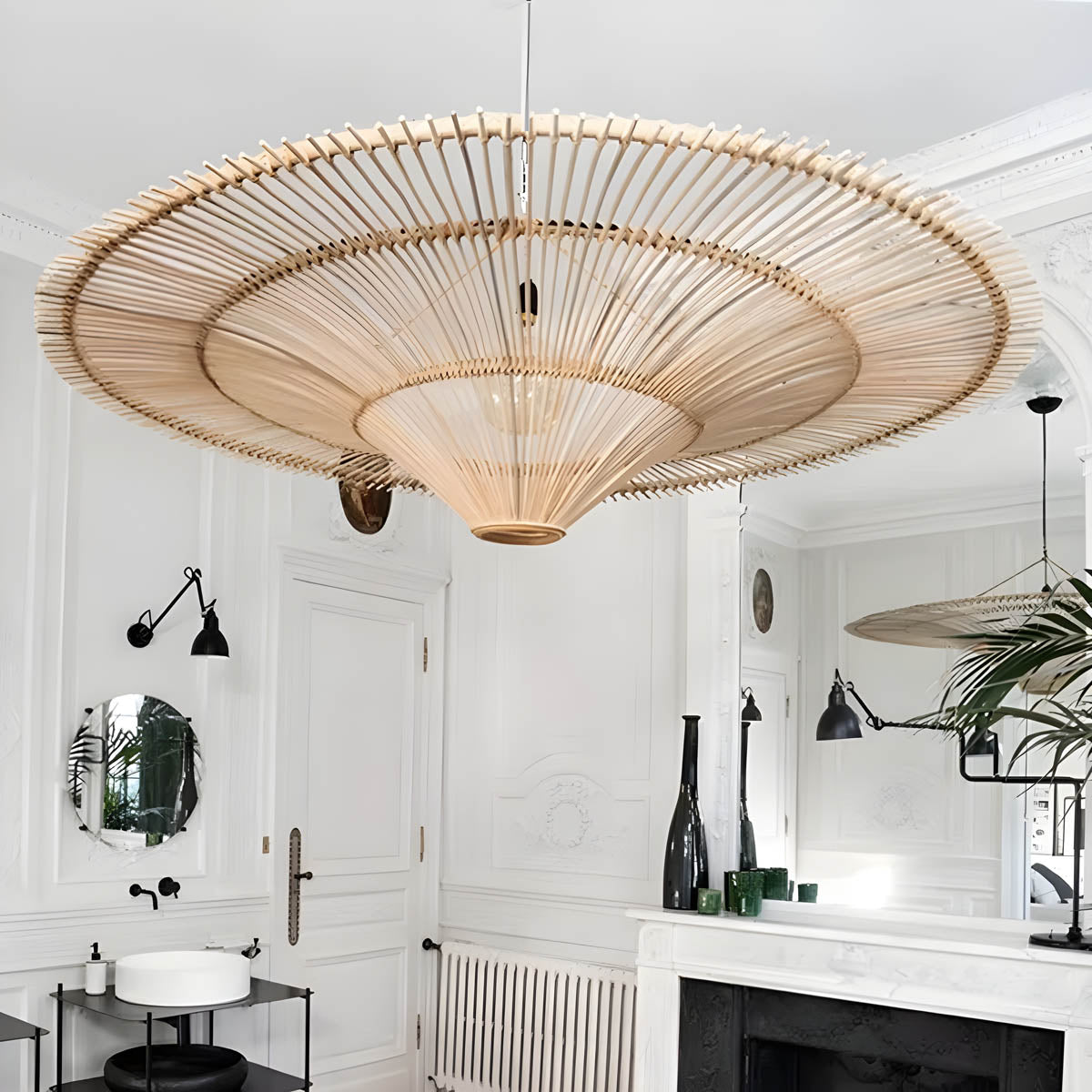 Wickham Reach Rattan Chandelier — gallery image 2