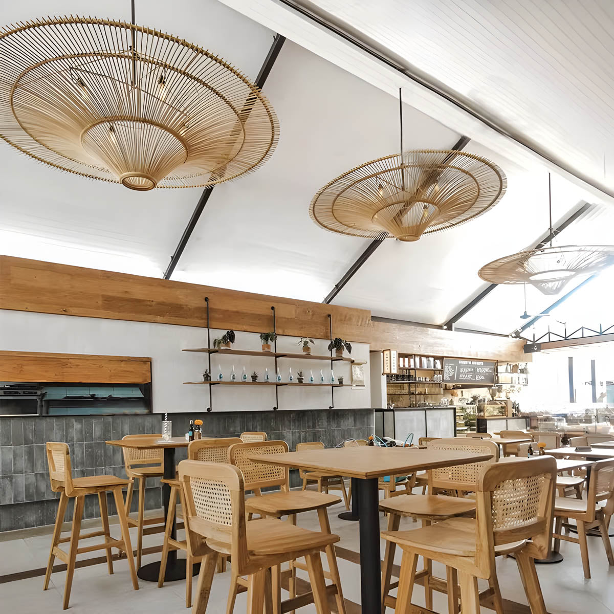 Wickham Reach Rattan Chandelier — gallery image 9