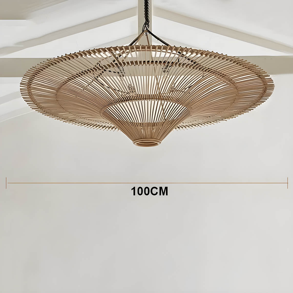 Wickham Reach Rattan Chandelier — gallery image 19