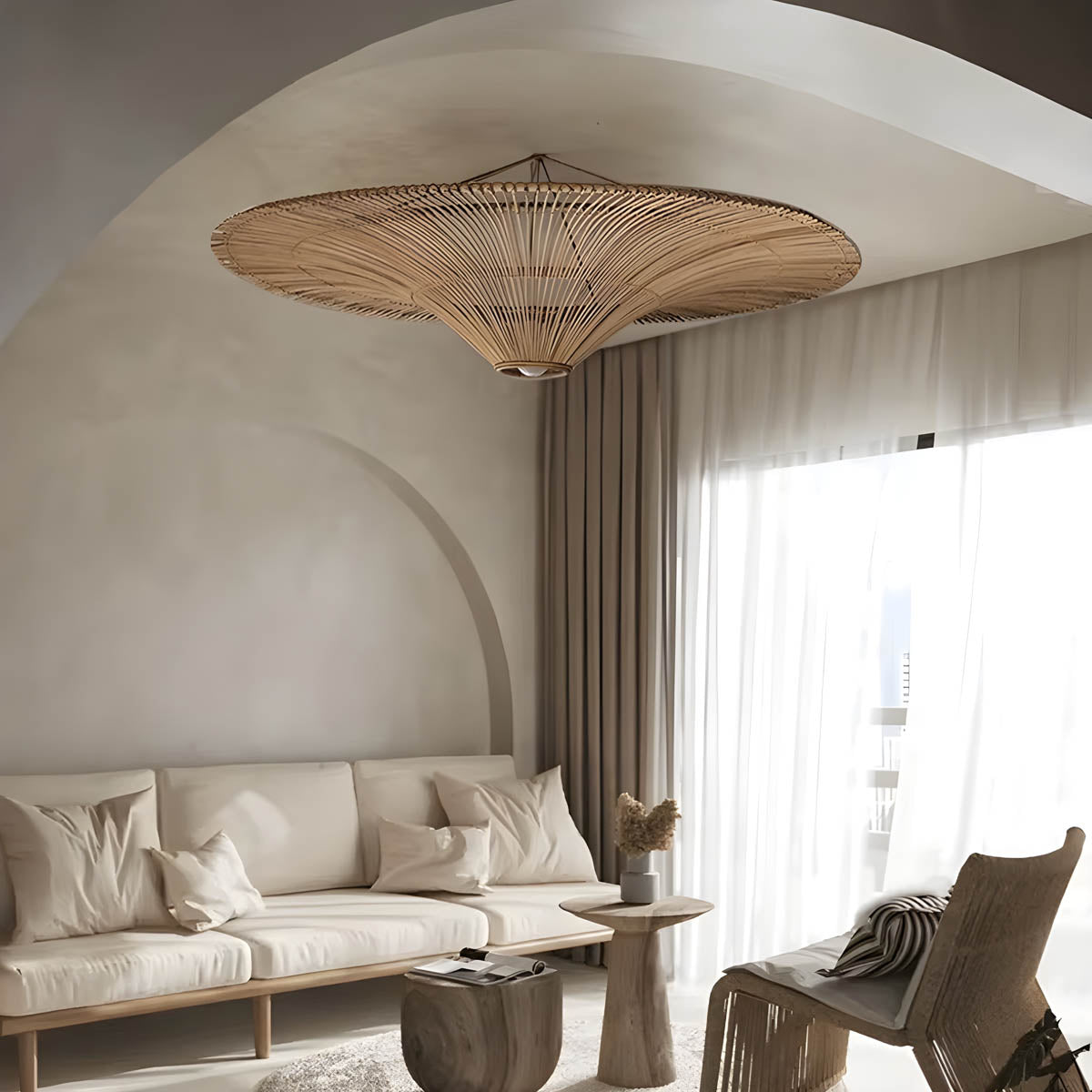 Wickham Reach Rattan Chandelier — gallery image 5