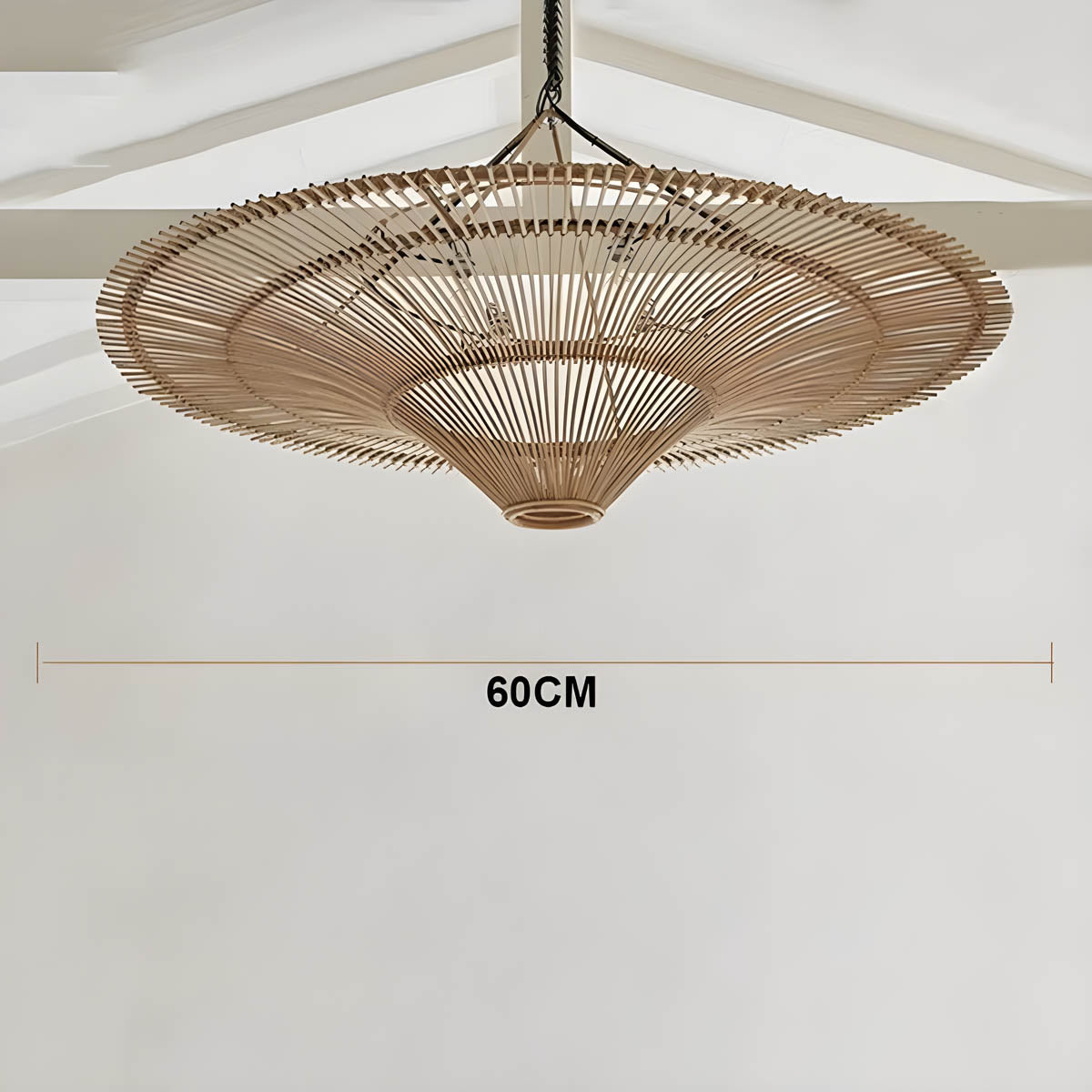 Wickham Reach Rattan Chandelier — gallery image 13