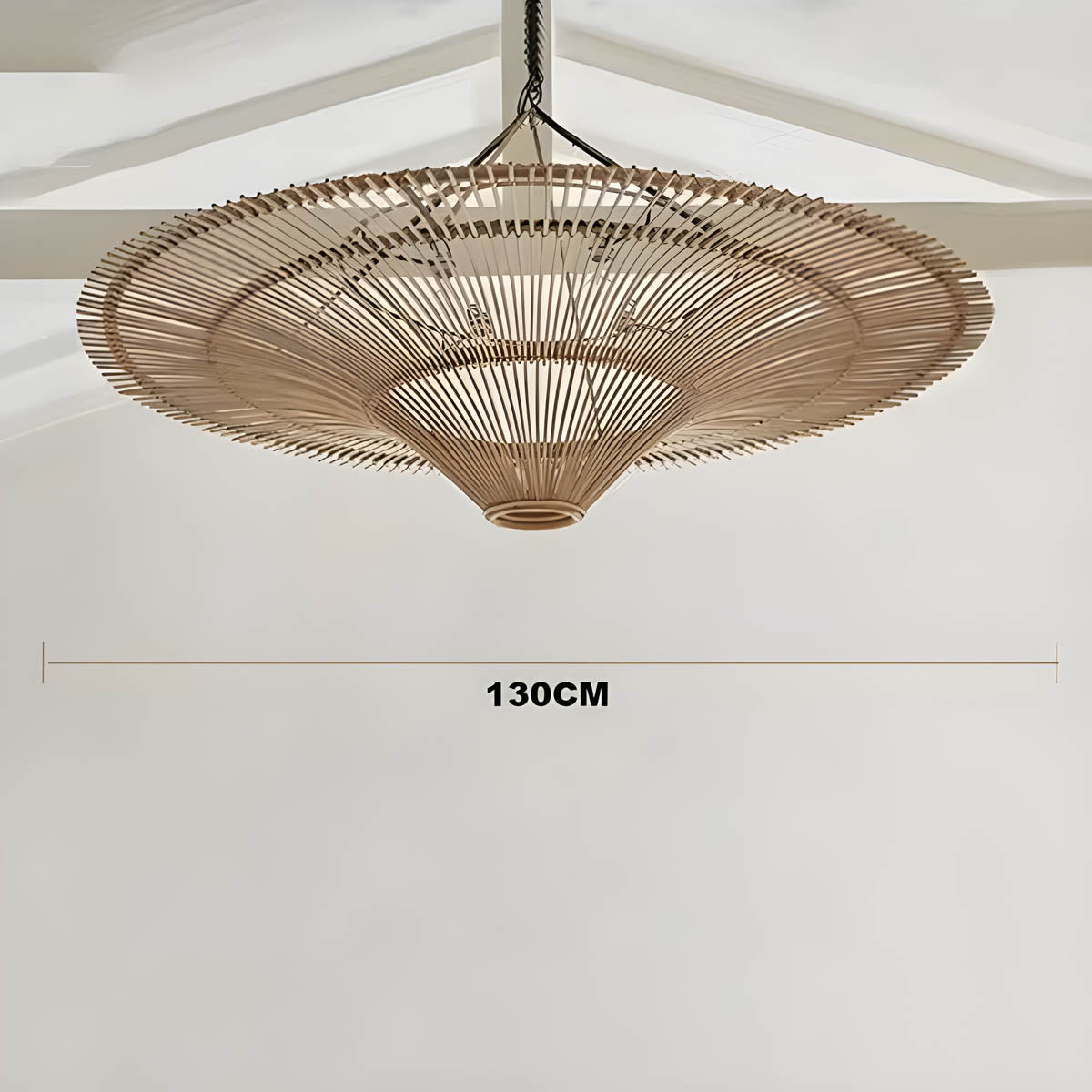Wickham Reach Rattan Chandelier — gallery image 23