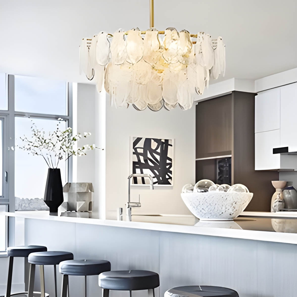 Foxglove Reach Glass Chandelier — gallery image 11